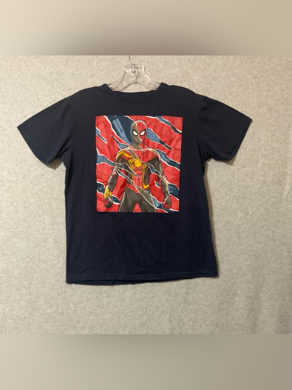 Spider-Man Graphic Kids Costume Tee - Navy Blue Sz XL